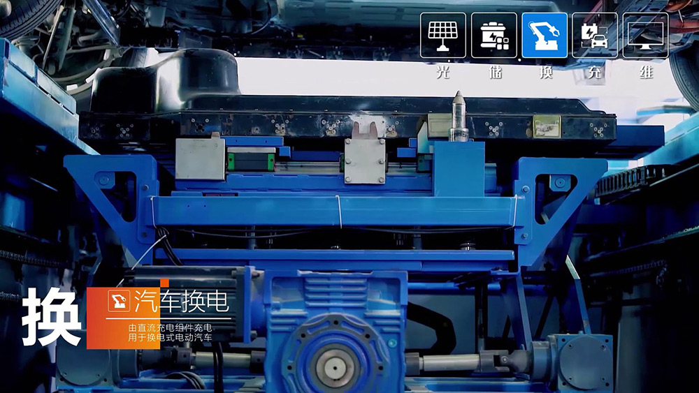 電動汽車換電池畫面